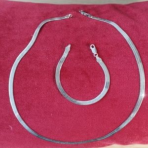 Beautiful Sterling Necklace and Bracelet set